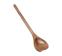 HOLIDYOYO Heart Shape Wooden Spoon Multi-Functional Kitchen Tool for Cooking Mixing and Serving for Dessert Salad and Honey for Home Office and Outdoor Use