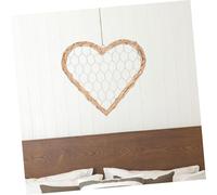 HOLIDYOYO Heart Shaped Willow Wreath Photo Frame Holder Rustic Vintage Floating Frames Wall Hanging Decoration for Home Office Stable Picture Display Garland for Valentines Day and Special
