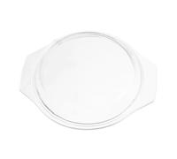 HOLIDYOYO Heat-resistant Clear Glass Microwave Plate Cover Kitchen Accessory for Food Heating Splatter Guard Ovenproof Dish Lid for Microwave Oven and Steamer Use