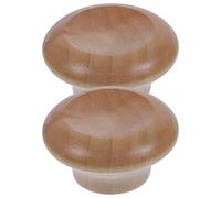 HOLIDYOYO Heat Resistant Pan Lid Handles 2Pcs Classic Shape Wood Knobs for Steaming Pots Replacement Accessories