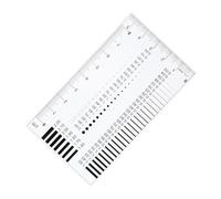 HOLIDYOYO High Precision Sec Estimation Chart Transparent Defect Measurement Ruler for Diameter and Line Flaw Detection Portable Lightweight Film Gauge for Chest Card and Scratch Inspection