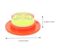 HOLIDYOYO High Precision Tiny Horizontal Bubble Level Tool with Orange Base Compact Cylindrical Spirit Level for Tripods Phonographs Cameras and DIY Measuring Instruments