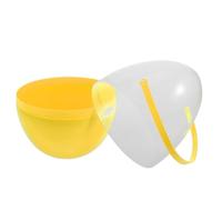 HOLIDYOYO Large Clear Fillable Easter Eggs with Handle Containers for Boy Girl Easter Hunt Supplies Holiday Decoration Open Design for Surprises