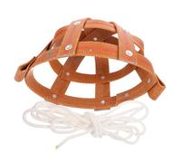 HOLIDYOYO Leather Grazing Horse Muzzle with Rope Breathable Ox Muzzles for Anti-biting and Safe Grazing Lightweight Cow Mouth Mask for Comfortable Riding