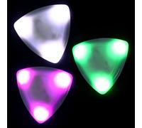 HOLIDYOYO Light up Plectrum Guitar Picks Suitable for Acoustic and Electric Guitars, for Beginners 3pcs with Glowing LED, Abs Material, Smooth the Touch, Not Easy to Break