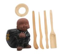 HOLIDYOYO Little Monk Style Chinese Kung Fu Tea Set with Tea Tools Kit for Kitchen and Office Elegant Retro Gong Fu Accessories