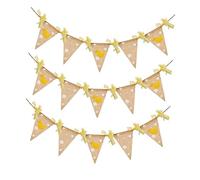 HOLIDYOYO Little Yellow Duck Pulls The Flag Kindergarten Party Garland Kindergarten Bunting Linen Banner for Party Banner