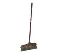 HOLIDYOYO Long Handle Household Broom with Soft Black Bristles Chicken Wing Wood Floor Cleaning Tool for Home Easy Assembly Sweeping Brush for Dust and Pet Hair Removal