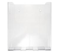 HOLIDYOYO Magazine Pamphlet Display Stand: A4 Acrylic Brochure Holder - Wall Clear Flyer Display Holder - Magnetic Wall File Organizer for Literature Mail 25.1x22.9x4.5cm