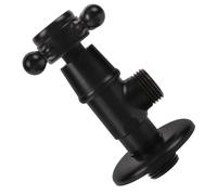 HOLIDYOYO Matte Black Brass Angle Stop Valve Lead Shut Off Valve for Bathroom Toilet Sink Explosion Stainless Steel Body High Temperature Resistant Easy to Install and Operate Compatible
