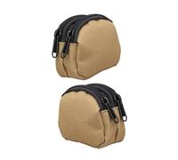 HOLIDYOYO Mini Coin Pouch Zipper 2pcs Mud Color Utility Waist Bag for Men and Women, Portable Card Holder Organizer Key and Earphone Storage