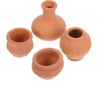 HOLIDYOYO Mini Terracotta Flower Pots 4Pcs Durable Clay Planters for DIY Garden Projects and Succulents Table Decoration