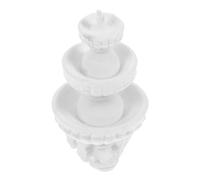 HOLIDYOYO Mini Water Fountain Doll House Accessories in White Plastic, Versatile Miniature Gardening Ornament to Enhance Micro Landscape and Indoor Decoration for Dioramas