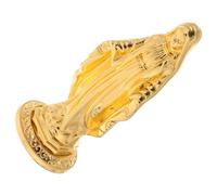 HOLIDYOYO Miniature Gold Mary Statue for Tabletop Catholic Decoration Blessed Mother of Jesus Figurine with Refined Plating Spiritual Ornament for Christmas Altar Religious Gift for Faith
