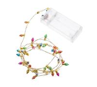 HOLIDYOYO Miniature LED String Lights with Battery Box Bright Mini Bead Chain Bulbs for Dollhouse Holiday Decorations Plastic Mini Xmas Tree Garden Lighting