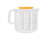 HOLIDYOYO Mixing Bowl with Lid and Scale 2.5L Transparent Plastic for Baking and Cooking at Home