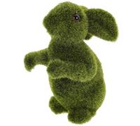 HOLIDYOYO Moss Flocked Bunny Easter Decorations Faux Moss Rabbit Foam Bunnies Grass Bunny Figurine Topiary Spring Party Garden Yard Home Party Ornament for Fairy Gardens
