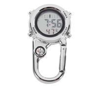 HOLIDYOYO Multi-Functional Digital Carabiner Pocket Watch with Stainless Steel and Zinc Alloy Construction, Displaying Time and Date, for Outdoor Camping and Mountain Climbing