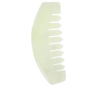 HOLIDYOYO Natural Jade Scalp Massage Comb for Head and Body Care, White Jade Stone Scraping Board with Wide Teeth to Massage Scalp and Accelerate Blood Circulation, for Relaxation