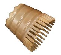 HOLIDYOYO Ox Horn Shampoo Brush Natural Buffalo Horn Scalp Massager Comb Anti-Static Head Massage Tool for Hair Growth and Suitable for Wet and Dry Hair Care Random Color