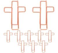 HOLIDYOYO Paper Clips Compact Size Metal Creative Design 10pcs Cross Shaped Sturdy Document Clips Not Easy to Deform, Longer Service Life for Office and School Use