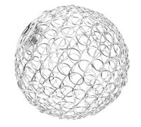 HOLIDYOYO Pendant Lamp Shade Iron Wire Lampshade Globe Silver Hollow Out Wire Frame Design for Cafes Restaurants and Home Decor