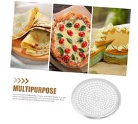 HOLIDYOYO Perforated Round Pizza Pan Household Baking Tray Non Scratch Oven Plate for Crispy Crust Baking Smooth Surface Multi Function Pizza Plate for Home and Bakery Use