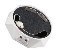 HOLIDYOYO Pet Interactive Mouse Track for Cats Electronic Teaser Turntable Design Encourages Natural Hunting Instincts Reduces Boredom and Destructive Behavior
