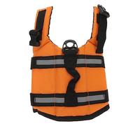 HOLIDYOYO Pet Life Jacket Buoyancy Preserver Orange Xxs Ripstop Fabric Water Safety Vest for Small Dogs and Puppies