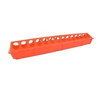 HOLIDYOYO Pigeon Feeding Trough Red Spatter Food Feeder for Chickens and Birds Durable Long Trough for Budgerigar Canary Cockatiel Finch Use Easy to Clean
