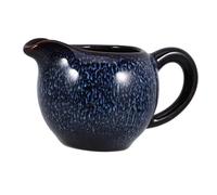 HOLIDYOYO Porcelain Small Milk Pitcher with Handle Stylish Ceramic Sauce Jug Multi-use Creamer Gravy Boat for Coffee Tea and Table Serving