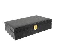 HOLIDYOYO Portable Cigar Storage Box with Flip Cover, Crocodile Pattern Wooden Case 25x15x6cm, Travel Protective Cigar Packing Container for Smokers and Outdoor Use