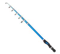 HOLIDYOYO Portable Mini Fishing Rod Blue Compact Lightweight Fishing Pole with Ergonomic Handle for Freshwater Saltwater Outdoor Ocean Lake River Reservoir