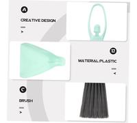 HOLIDYOYO Portable Small Broom and Dustpan for Small Animal Cage Cleaning Multifunctional Handheld Brush for Hamsters Rabbits Chinchillas Plastic Dustpan for Desktop and Keyboard Maintenance