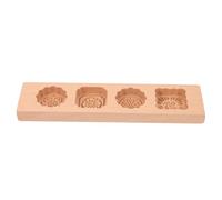 HOLIDYOYO Practical Wooden Mooncake Mold for Baking Homemade Flower Pattern Moon Cakes Wood Material Easy to Clean and Demould Suitable for Cake Bread Jelly Making
