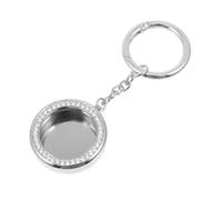 HOLIDYOYO Protective Case with Metal Alloy Keyring, Silver Anti-Scratch Cover, Lightweight Sturdy Shell Compatible with Bluetooth for Everyday Use