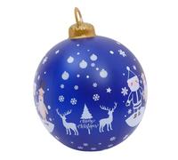 HOLIDYOYO PVC Giant Inflatable Christmas Ball Ornament Weatherproof Outdoor Decoration with Quick Inflation Vibrant Fade Resistant Colors Large Festive Bauble for Holiday Atmosphere