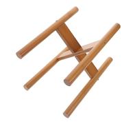 HOLIDYOYO Raised Single Dog Food Bowl Stand Wooden Elevated Rack 7.88 Inch for Large Breed Dogs Supporting Up 100Kg Load for Slow Feeding