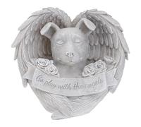 HOLIDYOYO Resin Dog Memorial Angel Statue Garden Memorial Stone Pet Bereavement Tribute Outdoor Grave Marker for Healing and Remembrance