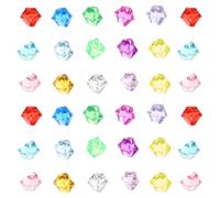 HOLIDYOYO Reusable Plastic Ice Cubes with High Simulation Effect, Mixed Color Decorative Ice Cubes Ornament for Food Display and Table Setting, Light Weight Irregular Vase Random Color