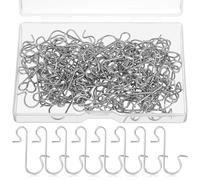 HOLIDYOYO S-Shaped Metal Ornament Hooks During Festival 120 Pcs Rust-Proof and Sturdy Hooks to Prevent Ornaments from Falling, for Hanging LED Strings and Lanterns for Christmas Tree