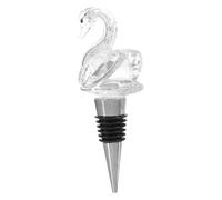 HOLIDYOYO Sealing Stopper Wine Supply Decorative Wine Plug 1pc Swan Shape White Crystal Zinc Alloy Rubber Easy Cleaning for Beverage Bottles