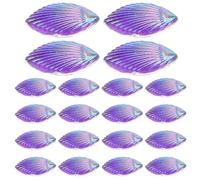 HOLIDYOYO Shiny Resin Shell Charms 20pcs Miniature Ornament | Small and Light, Easy to Store, Easy to Install, Shell Shaped Embellishments, for Wedding Bouquets and Bobby Pins