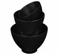 HOLIDYOYO Silicone Facial Mask Mixing Bowl 3pcs Set Easy to Wash Flexible Bowls for Spa DIY Face Mask Mixing at Home and Salon