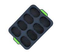 HOLIDYOYO Silicone French Roll Baking Mold Food Grade Grey 8 Slots Bread Decorating Tool Fondant Baking Mould for Home and Professional