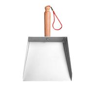 HOLIDYOYO Small Metal Dustpan Portable Stainless Steel Mini Dust Pan Excellent Texture, Easy to Use for Table and Worktop Clean-ups, Little Housekeeping Helper for Desktop and Workshop