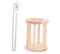 HOLIDYOYO Small Pet Wooden Grass Rack Hay Feeder with Chain, Food Dispenser Holder for Rabbits Guinea Pigs Chinchillas, Suitable for Small Animal Feeding and Hay Storage