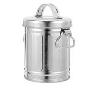 HOLIDYOYO Smokeless Ashtray with Lid Vintage Galvanized Metal Design Small Desk Trash Can for Home