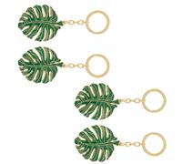 HOLIDYOYO Soft Keyring 4pcs Alloy Turtle Dorsal Shape Keychain Set with Stylish Pendant Hangings, Lightweight and Heat Resistant Adorable Key Rings, Creative Bag and Car Key Pendants