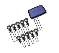 HOLIDYOYO Solar Powered LED Stick Lamp Warm Light Garden String Lights for Outdoor Pathway Patio Lawn Decoration Eco Friendly Durable